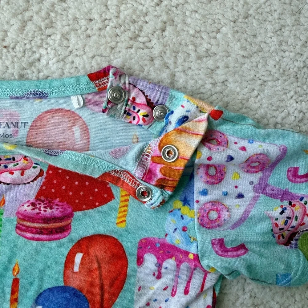 Posh Peanut Short Sleeve “Happy Birthday” Snap Closure Bodysuit - Picture 8 of 10